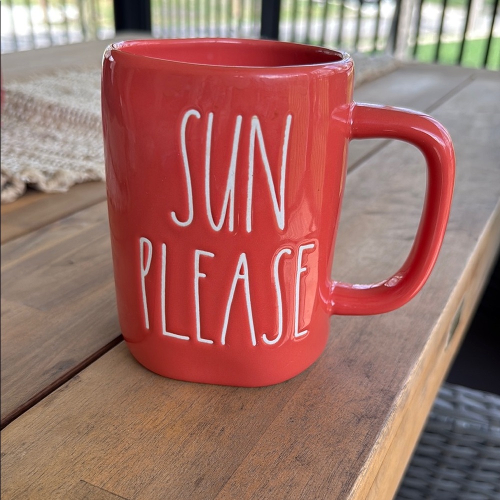 Rae Dunn Sun Please coral mug. No chips. Excellent condition